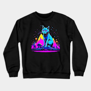 Psychedelic Tabby Cat Crewneck Sweatshirt